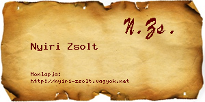Nyiri Zsolt névjegykártya